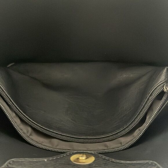 Antik Kraft Womens Black Vegan-Leather Crossbody Handbag - Picture 3 of 13